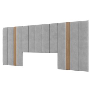 Cabeceira Estofada para Cama de Casal 300cm Tw196 Dalla Costa - Freijo/liso