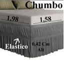 Ver imagem 4 de Saia Para Cama Box Casal Queen Chumbo