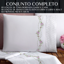 Ver imagem 5 de Lencol Super Queen Size Elastico Daphane 100%algodao Extra Macio Bouquet:branco