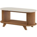 Ver imagem 7 de Mesa de Centro para Sala de Estar Orgânica Ripada Bach A05 Cinamomo Off White - Lyam Decor
