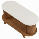 Ver mais imagens de Mesa de Centro para Sala de Estar Orgânica Ripada Bach A05 Cinamomo Off White - Lyam Decor