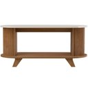 Ver imagem 2 de Mesa de Centro para Sala de Estar Orgânica Ripada Bach A05 Cinamomo Off White - Lyam Decor