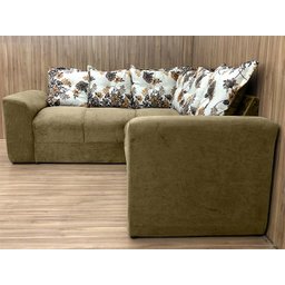 Sofá Canto Bege com Floral 607/90 Belo - 3