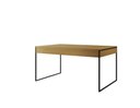 Ver imagem 2 de Mesa Industrial Filadélfia 120x75 Ferro Preto Tampo Canela