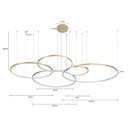 Ver imagem 5 de Lustre Pendente Nordecor Daire 2527 Dourado Led Bivolt