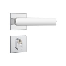 Fechadura Porta Externa 803/35 Cromado Roseta Quadrada Broca 40mm Stam - 1