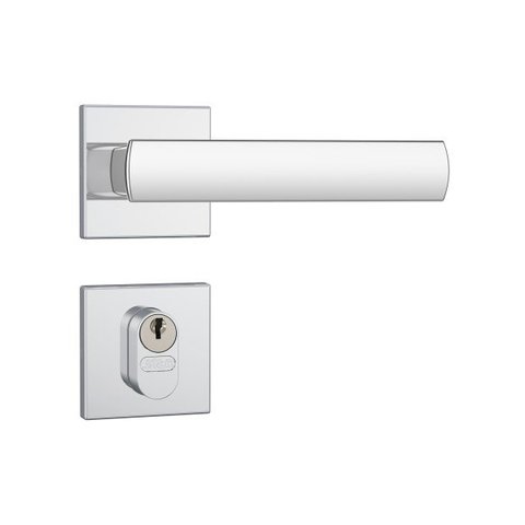 Fechadura Porta Externa 803/35 Cromado Roseta Quadrada Broca 40mm Stam