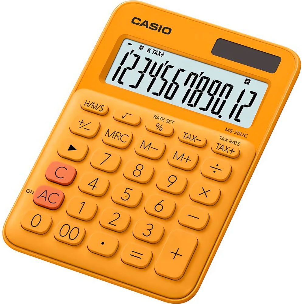 Calculadora Compacta Casio Ms-20uc-rg - Laranja