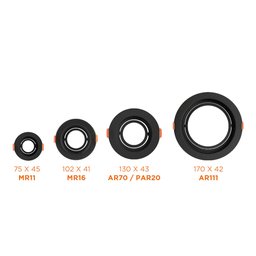 Spot Decor Redondo Recuado Black + Decker Embutir Par20 E27 Branco e Preto - 1