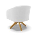 Ver imagem 4 de Kit 1 Sofá Namoradeira e 2 Poltronas Stella Bouclê Base de Madeira MA30 - D'Rossi Off White