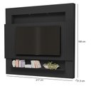 Ver imagem 3 de Painel Suspenso Riviera Ripado 217cm para Tv até 75 Polegadas Preto Luapa