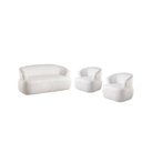 Ver imagem 3 de Conjunto 1 Sofá Orgânico Lugares 160cm 2 Poltronas Base Fixa e Orgânicas Zoe Yescasa Bege Off White