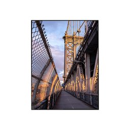 Quadro Decorativo 50x70 cm Ponte 040 com Moldura Laqueada Preto - Gran Belo - 6