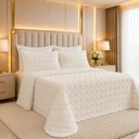Ver imagem 1 de Kit Cobreleito King 300 Fios Jogo Cama Istambul Quarto Roupa:Off White