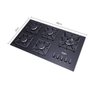 Cooktop a Gás 5 Bocas Preto Mesa de Vidro Dako Bivolt - 3