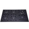 Cooktop a Gás 5 Bocas Preto Mesa de Vidro Dako Bivolt - 1
