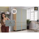 Ver mais imagens de Armário Multiuso Lavanderia Rainha C/ 4 Portas e 4 Gavetas 140cm Branca - Nesher