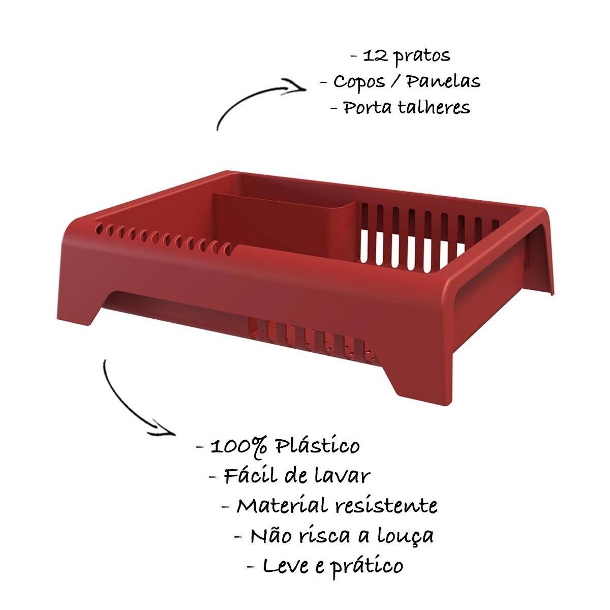 Escorredor de Louça em Plástico Smile - Stolf - 4