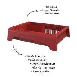 Escorredor de Louça em Plástico Smile - Stolf - 4