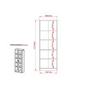 Ver imagem 4 de Estante de Escritório ME4115 c/ 2 Portas c/ Vidro Nogal - Tecno Mobili