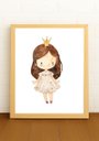 Ver imagem 1 de Quadro Decorativo Quarto Infantil Menina c/Vidro Cor Pinus