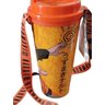Copo com Canudo Fita Cordão Naruto Uzumaki 1000ml - Laranja - 2