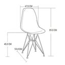 Ver imagem 4 de Conjunto De Mesa Eames Clips De Ferro Cobre Tampo Preto 135x75 6 Cadeiras Cobre Assento Preto