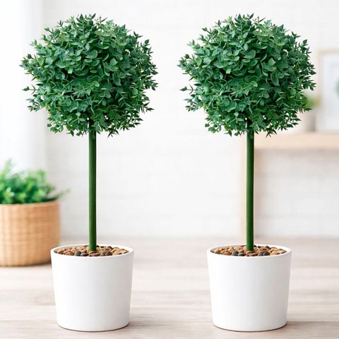Bucho Buchinho Planta Artificial Decoração de 80cm Kit 2pçs