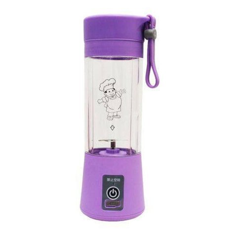 Mini Liquidificador Mixer Juice Garrafa Portátil Usb Roxo