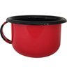 Caneca Esmaltada com Alça Vermelha Xícara em Ágata para Café 200ml Esmaltados Silva - 1