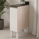 Ver imagem 2 de Balcão com Tampo 1 Porta MDF 30 cm Kali 1221722 Bianco Toq Branco Nicioli