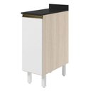 Ver imagem 1 de Balcão com Tampo 1 Porta MDF 30 cm Kali 1221722 Bianco Toq Branco Nicioli