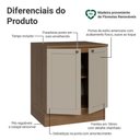 Ver mais imagens de Balcão de Cozinha 70 cm 2 Portas Rustic-Crema Vik Madesa Rustic-Crema