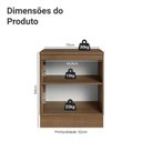 Ver imagem 7 de Balcão de Cozinha 70 cm 2 Portas Rustic-Crema Vik Madesa Rustic-Crema