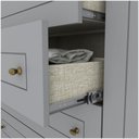 Ver imagem 6 de Guarda Roupa Casal 6 Portas 4 Gavetas Mississipi Henn Cinza