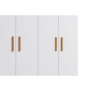 Ver mais imagens de Guarda Roupa Infantil 4 Portas e 2 Gavetas Jujuba Nature/branco - Permóbili Baby