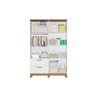 Guarda Roupa Infantil 4 Portas e 2 Gavetas Jujuba Nature/branco - Permóbili Baby - 6