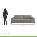 Ver imagem 6 de Sofá Living 4 Lugares Vicenza Mm Top 210cm Molas Ensacadas
