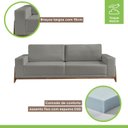 Ver imagem 5 de Sofá Living 4 Lugares Vicenza Mm Top 210cm Molas Ensacadas