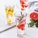 Ver imagem 2 de Conjunto 6 Xícara Vidro com Alça 245ml Café Leite Cappuccino