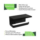 Ver imagem 6 de Porta Papel Higiênico de Parede Banheiro Inox Preto F.max