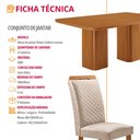 Ver imagem 7 de Mesa de Jantar Eloise 180cm Tampo MDF Canto Copo Laminado e 6 Cadeiras Lorena