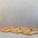 Ver imagem 4 de Kit 3 caixas organizadoras empilháveis de bambu e palhinha 32cm - Oikos