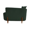 Ver imagem 3 de Sofá Orgânico Divã Boucle com Pés de Madeira 7 Decor Verde Escuro