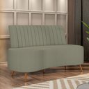 Ver imagem 2 de Sofá Chaise Living 2 Lugares 160cm para Sala Cayman K01 Bouclê Verde - Lyam Decor