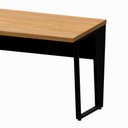 Ver imagem 4 de Mesa Escrivaninha 1,60m X 0,70m Industrial Pés Metálicos F5 Cor:freijó com Preto