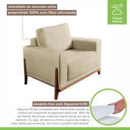Poltrona para Sala de Estar Vicenza Mm Top 90cm - 4