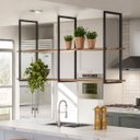 Ver imagem 2 de Prateleira Suspensa Grande Estilo Industrial Nicho Cozinha Aurora - Édecasamóveis