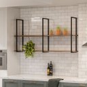 Ver imagem 1 de Prateleira Suspensa Grande Estilo Industrial Nicho Cozinha Aurora - Édecasamóveis