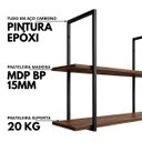 Ver mais imagens de Prateleira Suspensa Grande Estilo Industrial Nicho Cozinha Aurora - Édecasamóveis